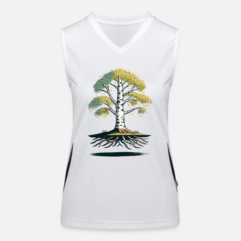 Birke Funktionelles Kontrast-Tank Top für Frauen