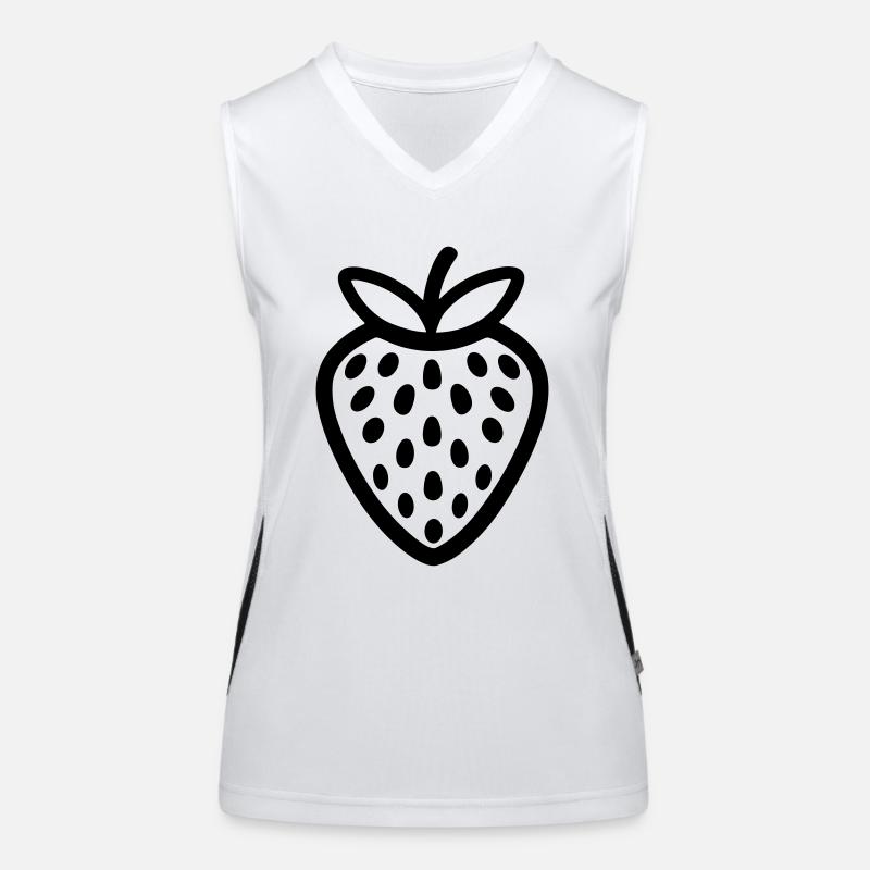 Erdbeere Funktionelles Kontrast-Tank Top für Frauen