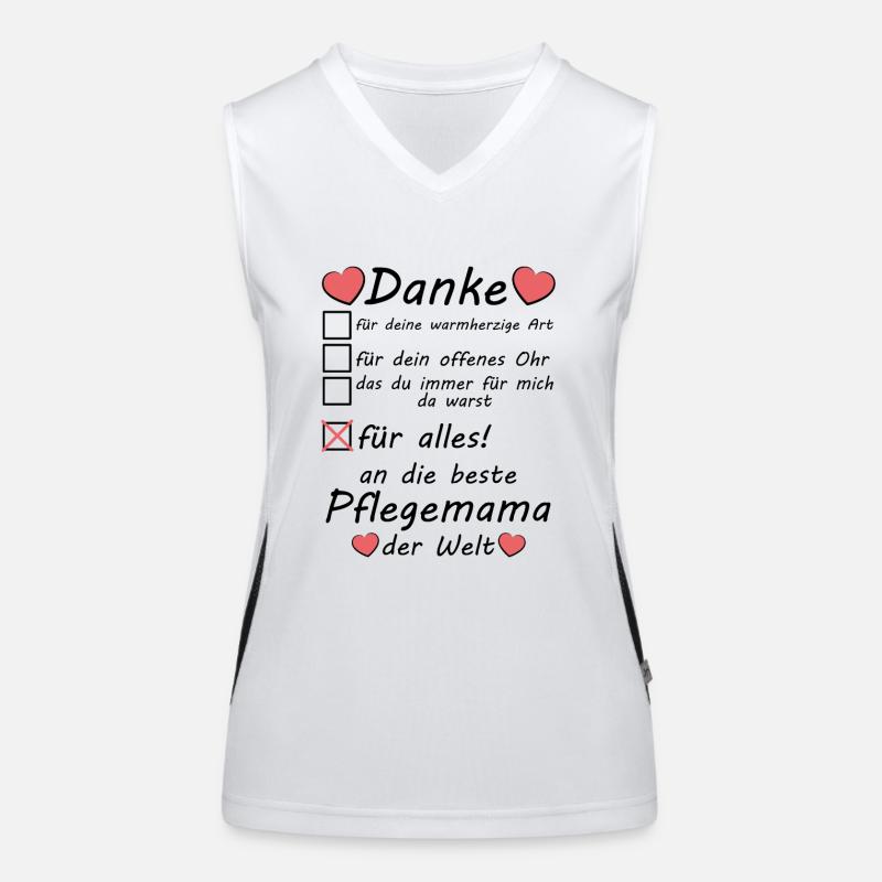 Pflegemama Muttertag Danke sagen Geburtstag Funktionelles Kontrast-Tank Top für Frauen