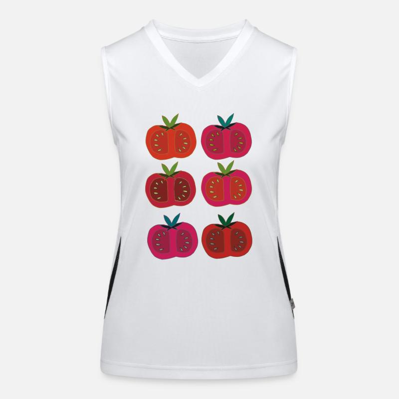 Tomatoes 6 times multicoloured Women's Functional Contrast Tank Top