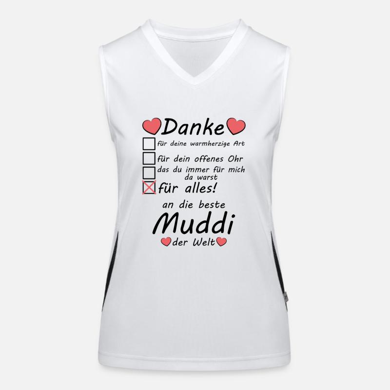 Beste Muddi der Welt Danke sagen Muttertag Funktionelles Kontrast-Tank Top für Frauen