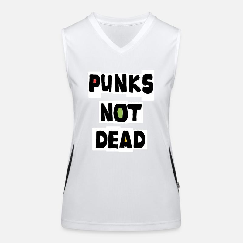 PUNKS NOT DEAD Skater Punk Punks Oi Débardeur respirant contrasté Femme