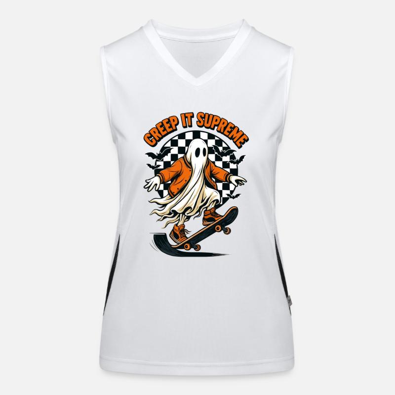 Halloween - Ghost Skate Funktionelles Kontrast-Tank Top für Frauen