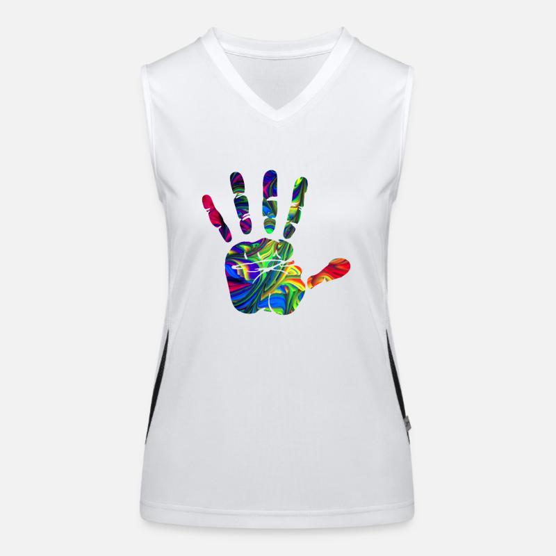 Hand Funktionelles Kontrast-Tank Top für Frauen