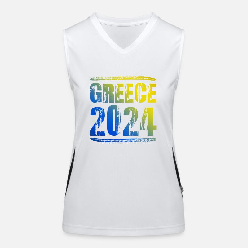 Greece 2024 Bunt Urlaub Funktionelles Kontrast-Tank Top für Frauen