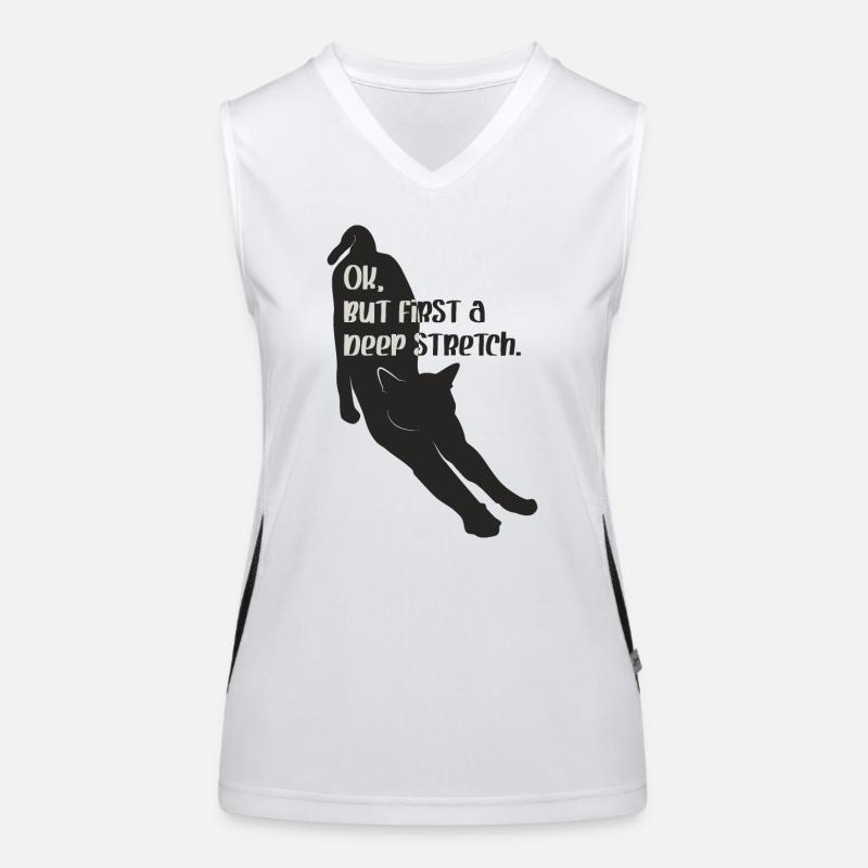 Katzenyoga "deep stretch" Funktionelles Kontrast-Tank Top für Frauen