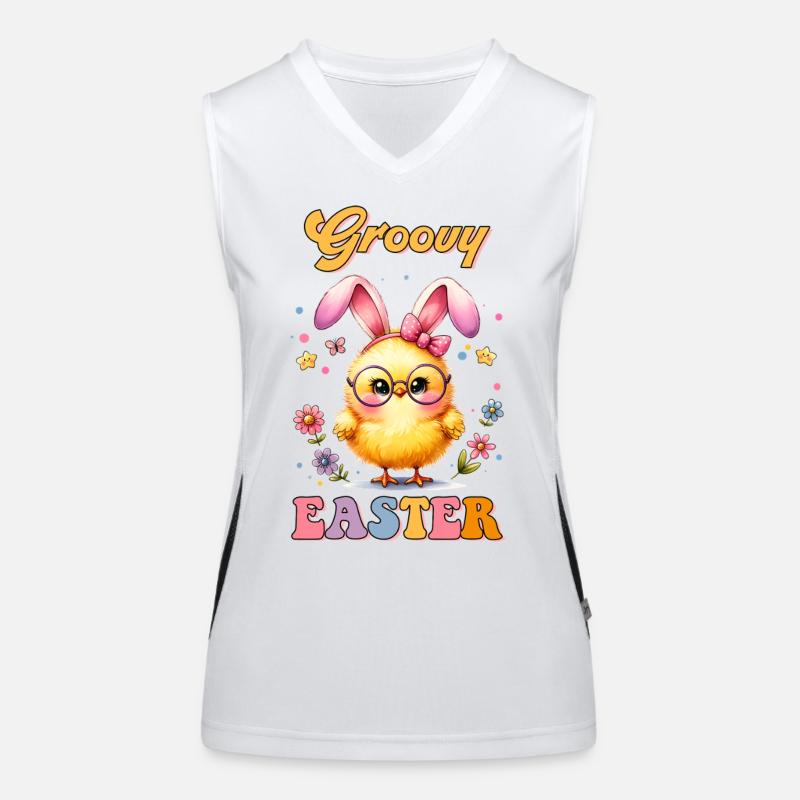 Groovy Easter Funktionelles Kontrast-Tank Top für Frauen
