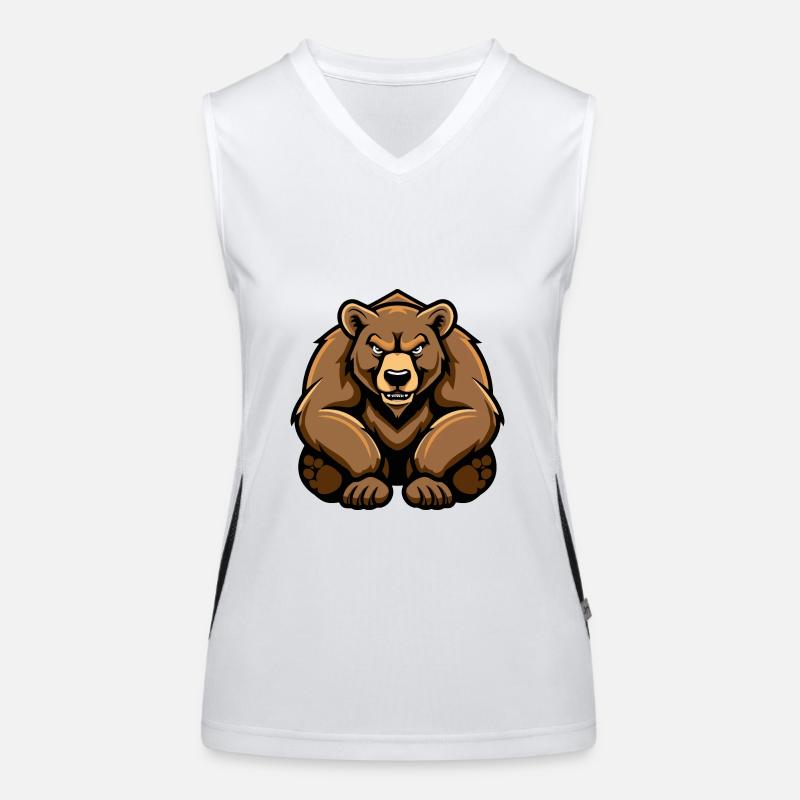 Bär Comic Funktionelles Kontrast-Tank Top für Frauen