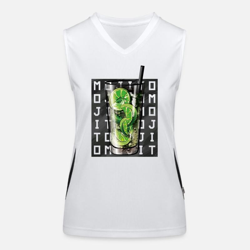 Mojito square writing Women's Functional Contrast Tank Top