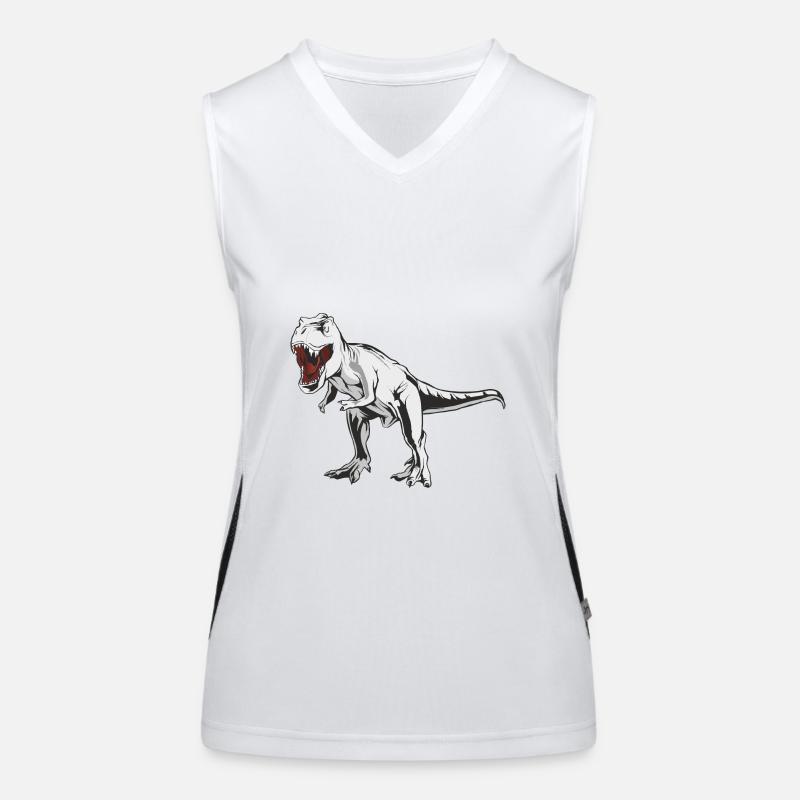 Dinosaurier T-Rex Funktionelles Kontrast-Tank Top für Frauen