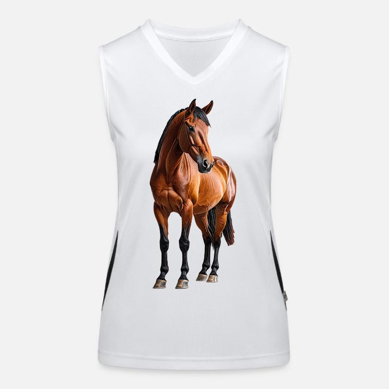 Pferd Funktionelles Kontrast-Tank Top für Frauen