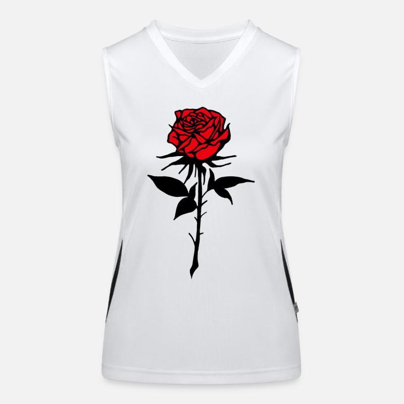 Red Rose Women's Functional Contrast Tank Top