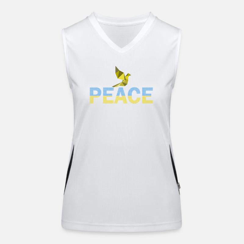 Peace Dove Dot Design Funktionelles Kontrast-Tank Top für Frauen