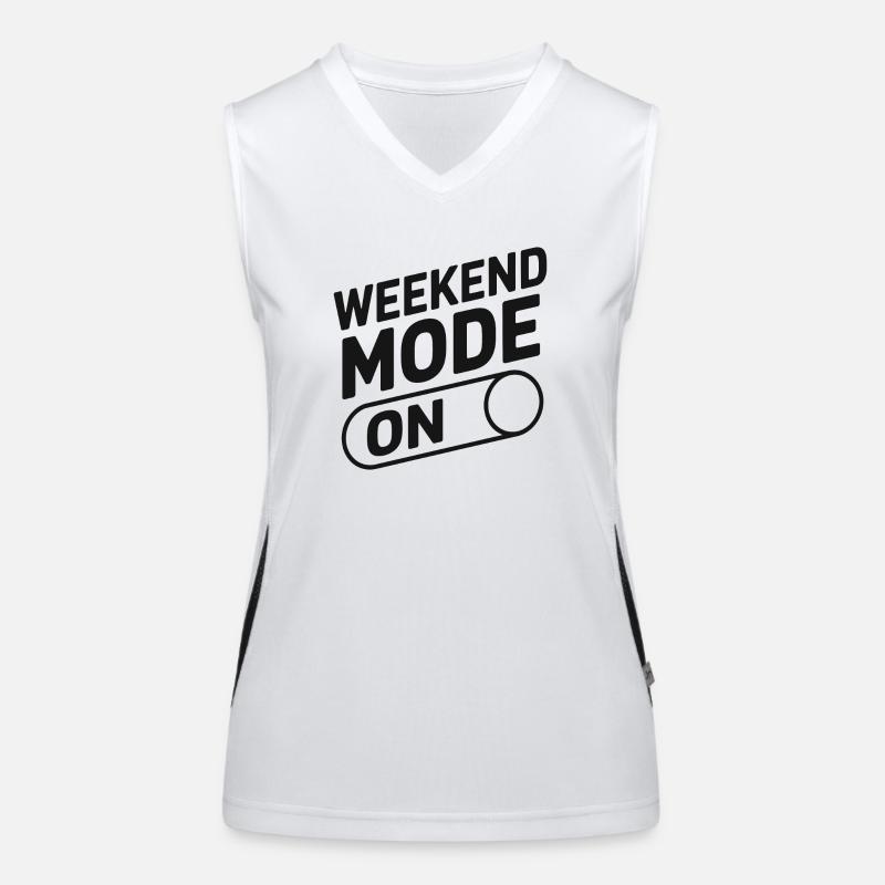 Weekend Mode On Women's Functional Contrast Tank Top