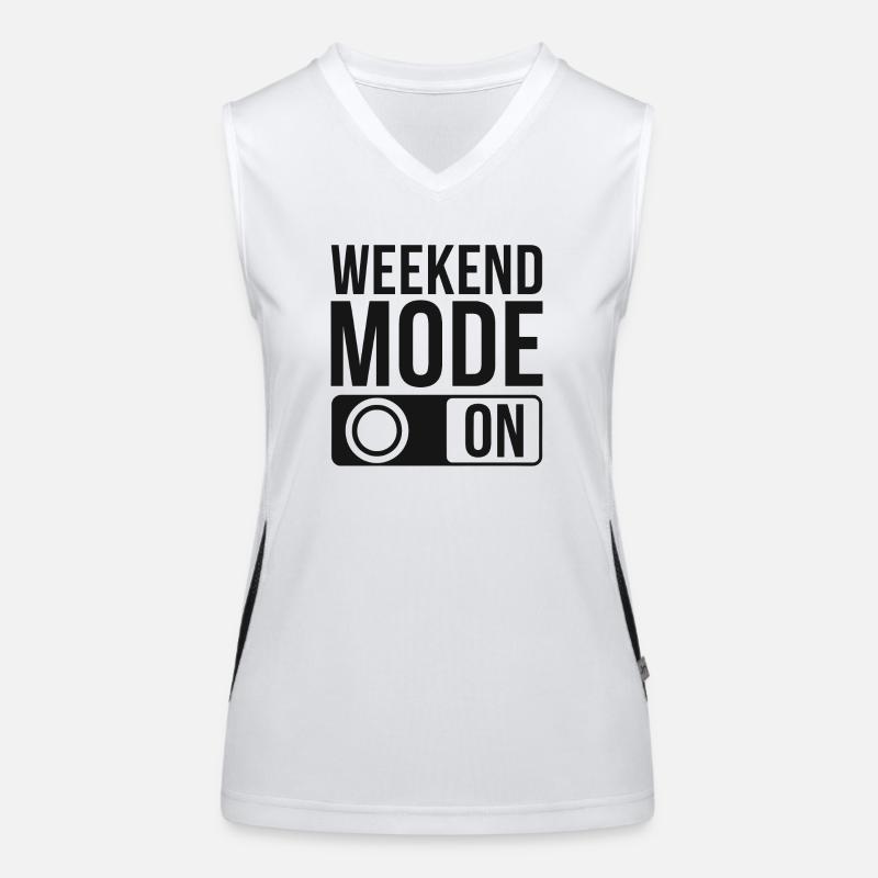 Weekend Mode On Women's Functional Contrast Tank Top
