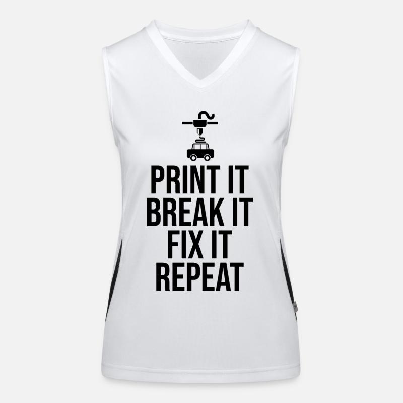 3D Printer 3D Printing Women's Functional Contrast Tank Top