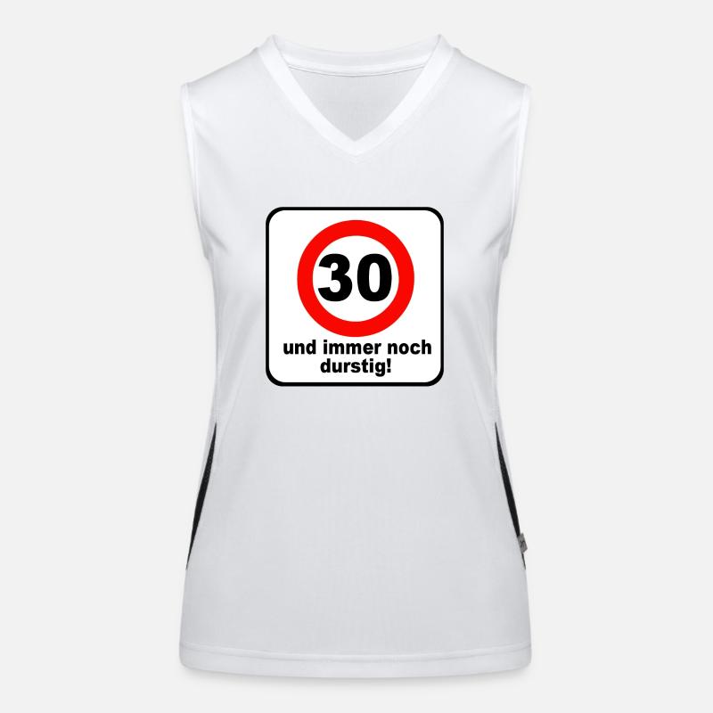 30.Geburtstag , immer noch Durst (25) Funktionelles Kontrast-Tank Top für Frauen