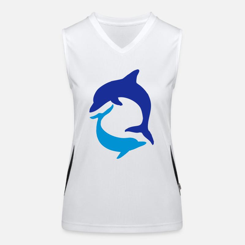 Delphin Funktionelles Kontrast-Tank Top für Frauen
