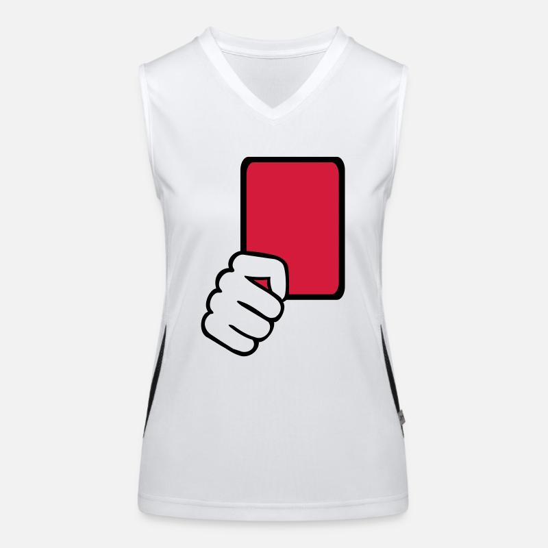 Red card Referee Women's Functional Contrast Tank Top