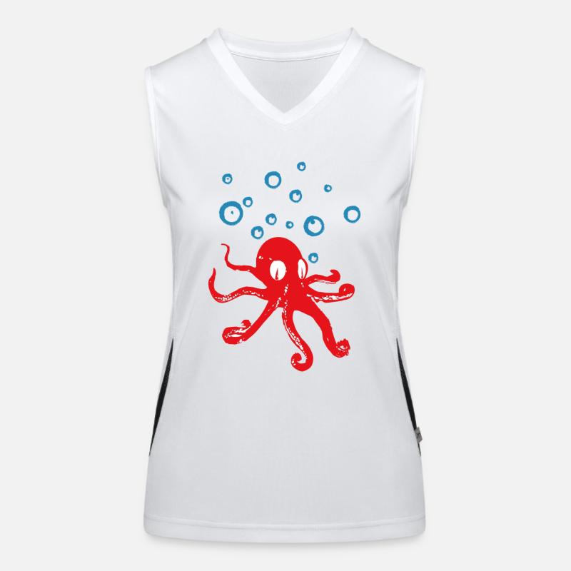 Octopus Funktionelles Kontrast-Tank Top für Frauen