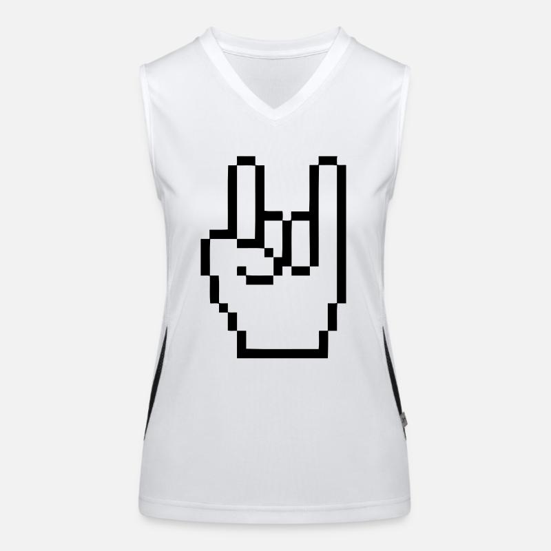 Handzeichen Cursor Rock Funktionelles Kontrast-Tank Top für Frauen