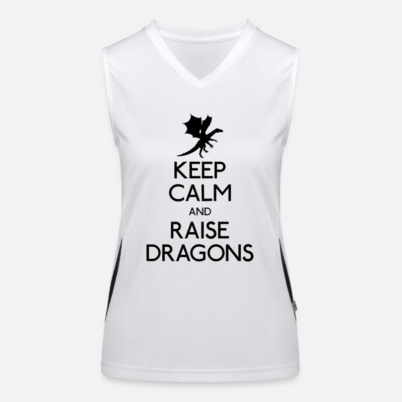 Keep calm dragons Débardeur respirant contrasté Femme