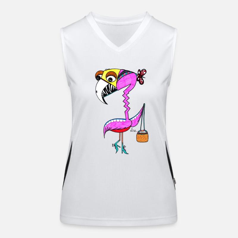 Flamingo Funktionelles Kontrast-Tank Top für Frauen