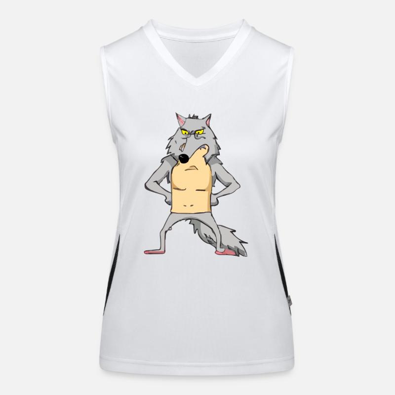 Jok le loup mécontent Débardeur respirant contrasté Femme