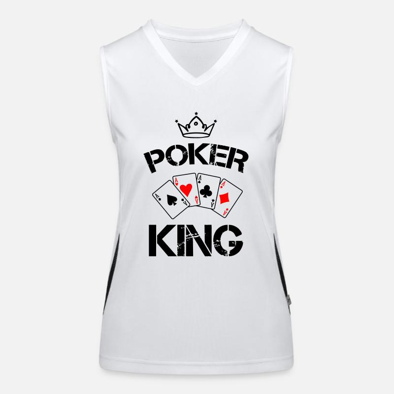 Roi du poker 1 Débardeur respirant contrasté Femme