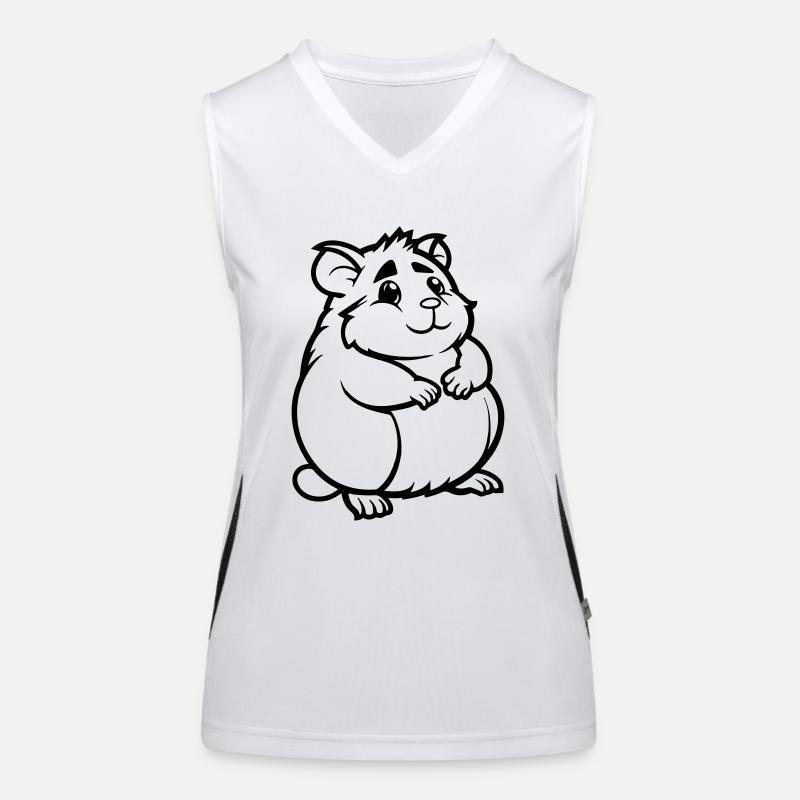 Hamster Comic Animal Women's Functional Contrast Tank Top