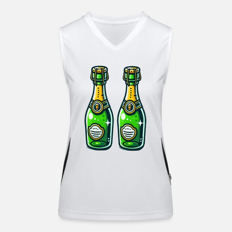 Sparkling wine 2 Women's Functional Contrast Tank Top