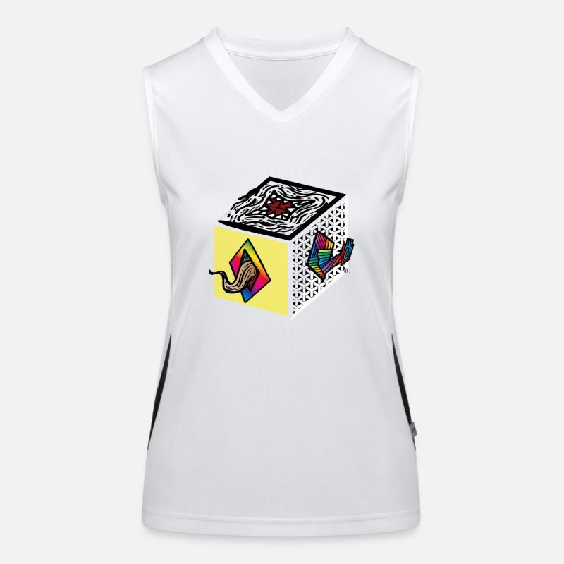 El CUBE Funktionelles Kontrast-Tank Top für Frauen