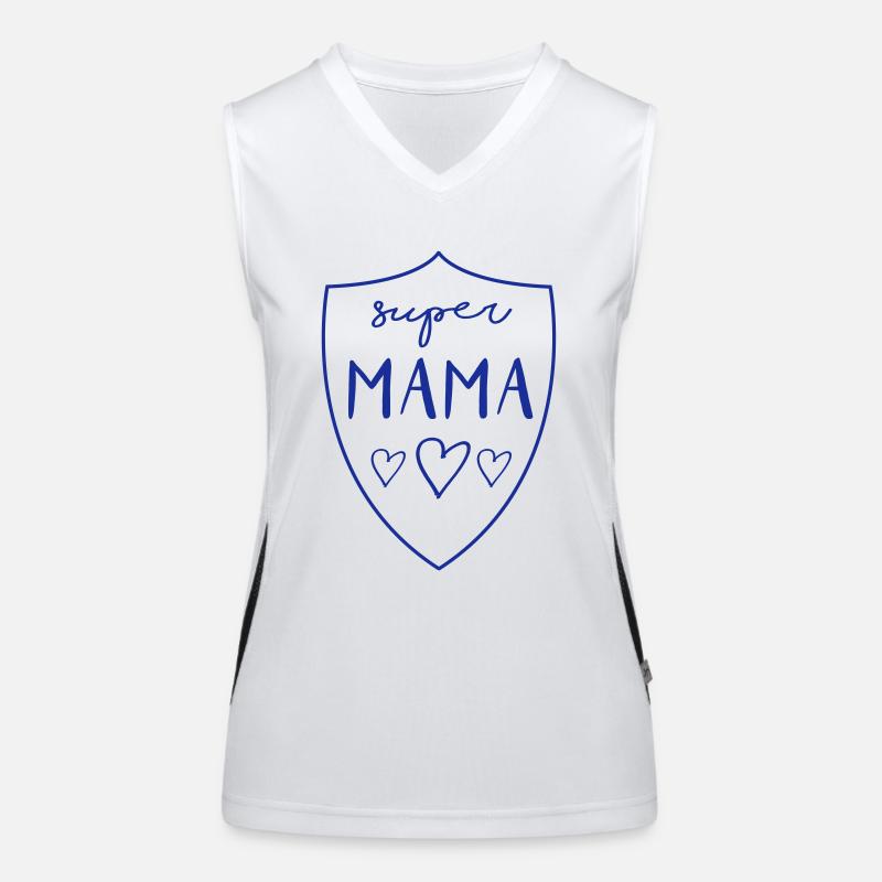 SUPER MAMA - Supermom Funktionelles Kontrast-Tank Top für Frauen