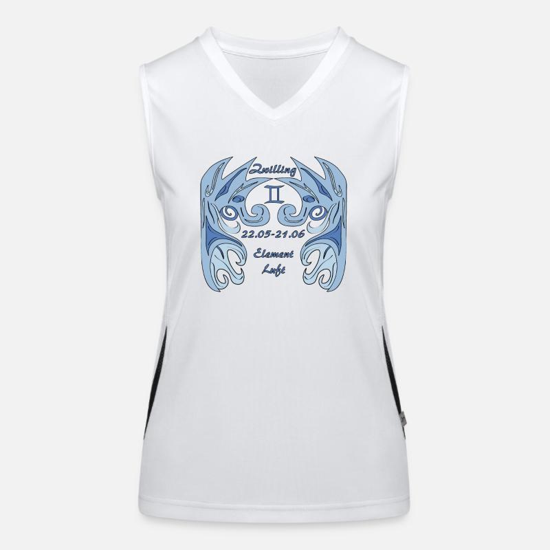 Sternzeichen Zwilling Funktionelles Kontrast-Tank Top für Frauen