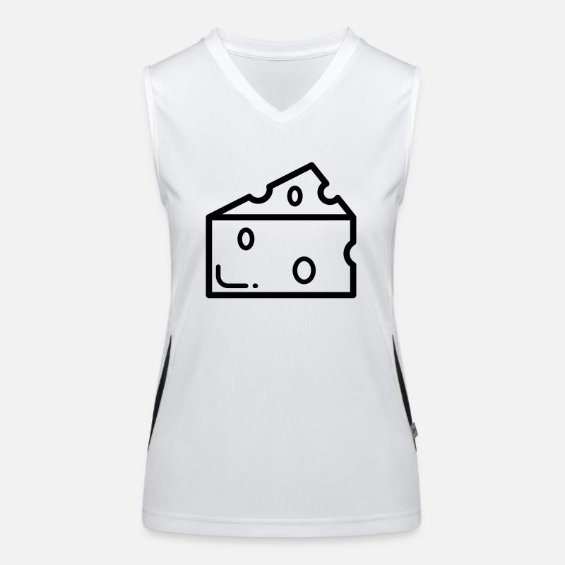 Käse Funktionelles Kontrast-Tank Top für Frauen
