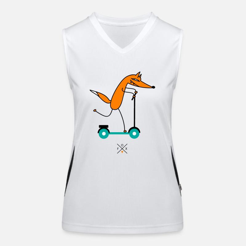 Fox drives scooter Women's Functional Contrast Tank Top