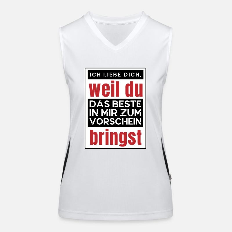 Du bist das Beste war mir passieren konnte. Funktionelles Kontrast-Tank Top für Frauen
