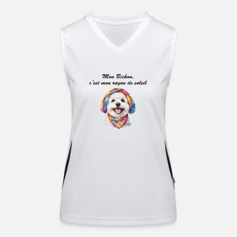 Bichon rayon de soleil Débardeur respirant contrasté Femme