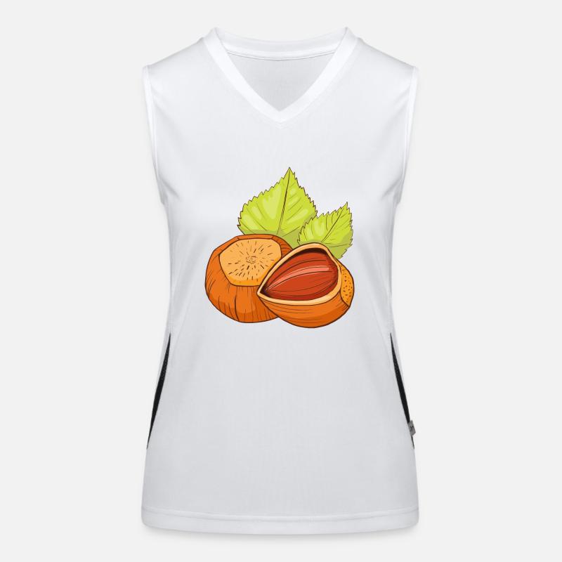 Hazelnut common hazelnut shrub Women's Functional Contrast Tank Top
