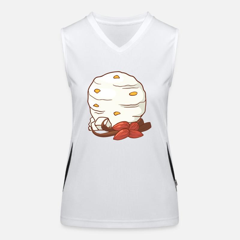 Vanille Mandel Eis Speiseeis Eiskrem Eiscreme Funktionelles Kontrast-Tank Top für Frauen