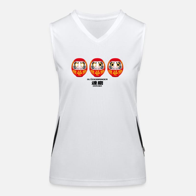 Daruma - Glücksbringer Funktionelles Kontrast-Tank Top für Frauen