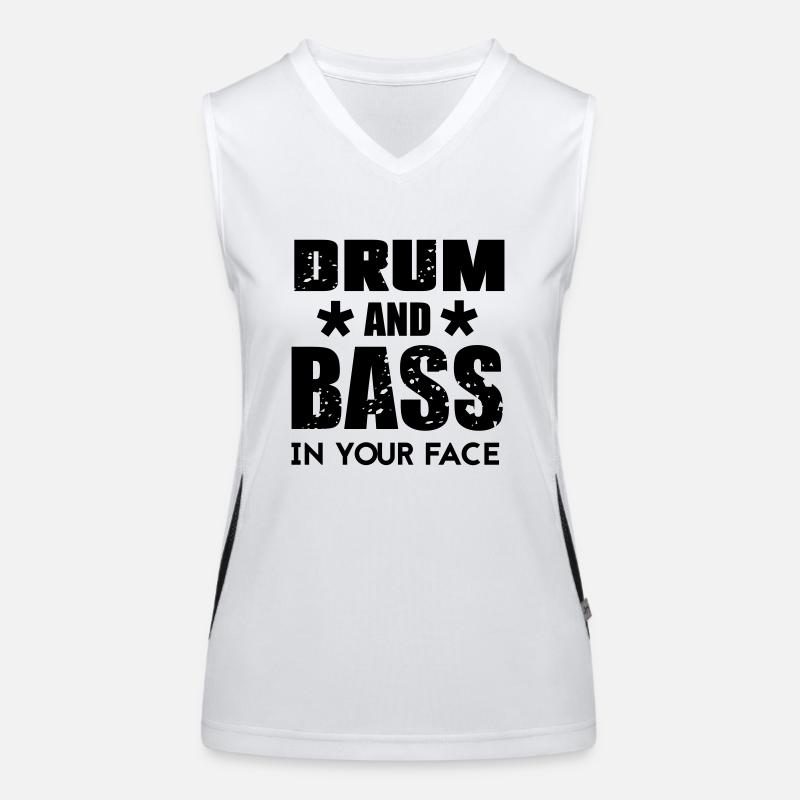 Drum n Bass Musik Funktionelles Kontrast-Tank Top für Frauen
