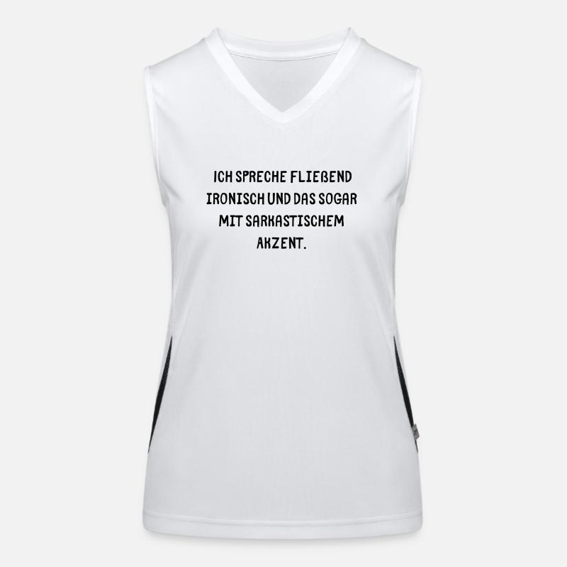 Ironisch Funktionelles Kontrast-Tank Top für Frauen