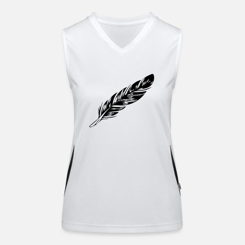 Feder Funktionelles Kontrast-Tank Top für Frauen