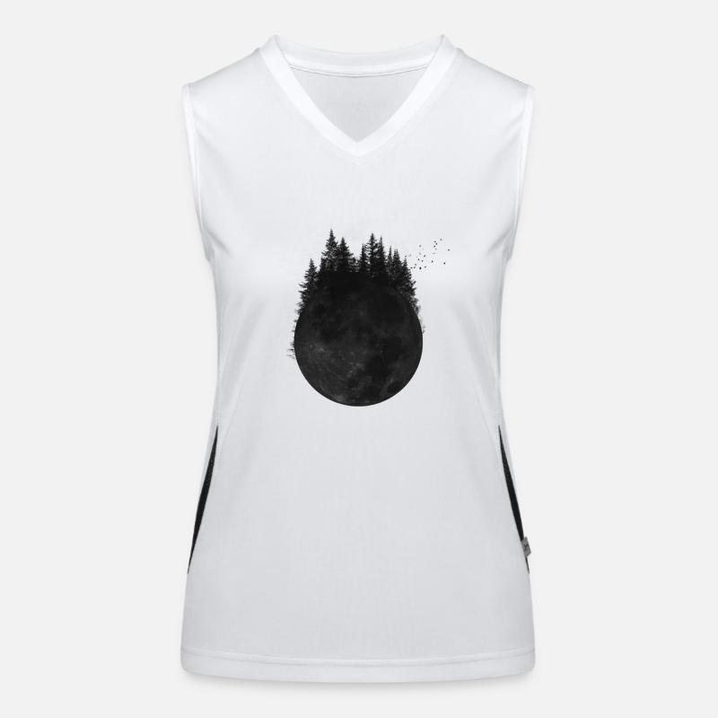 Wald Mond Funktionelles Kontrast-Tank Top für Frauen