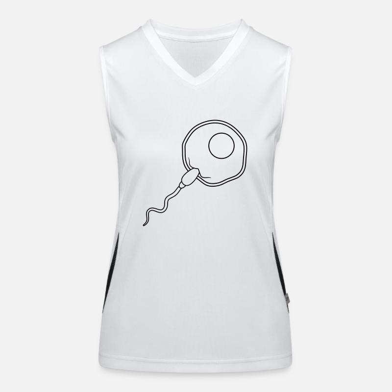 fertilization egg insemination egg sperm sperm Women's Functional Contrast Tank Top