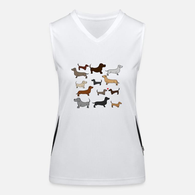 super süße Dackel , Geschenkidee , Poster Funktionelles Kontrast-Tank Top für Frauen
