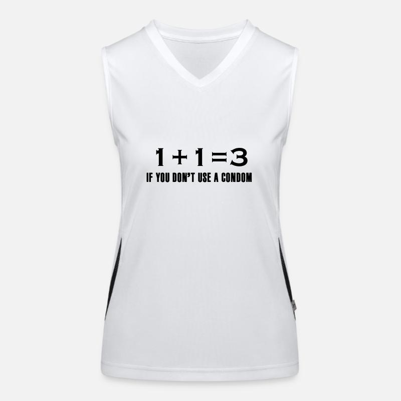 Funny - Women's Functional Contrast Tank Top - white/black