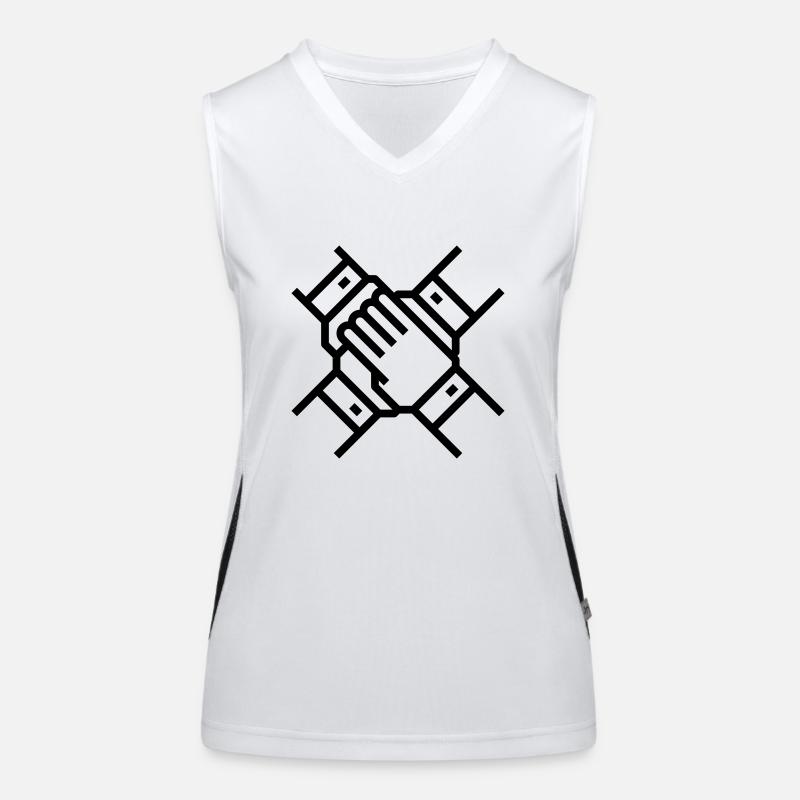 Hands team cohesion gift idea Women's Functional Contrast Tank Top