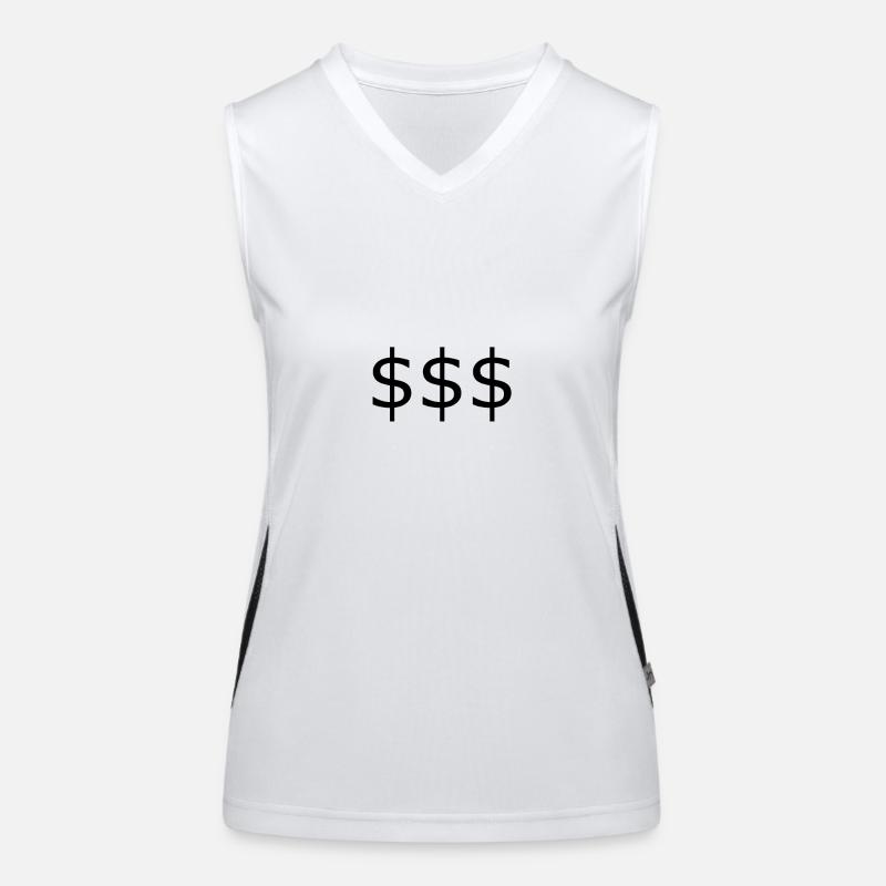 signe dollar Débardeur respirant contrasté Femme